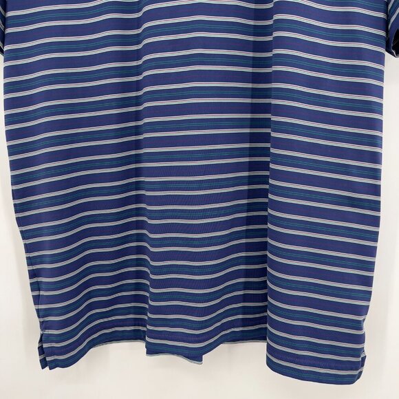 PGA Tour Men’s Striped Polo Shirt Blue Multi-Color Size Large - Picture 6 of 9